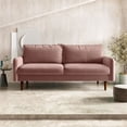 thumbnail image 5 of Enor Furniture Anacapa 70" Round Arm Upholstered Modern Velvet Sofa in Pink, 5 of 15