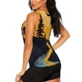 thumbnail image 3 of Pofeuu Sunset River Pine Trees Print Women's Sleeveless Workout Tops Breathable Lightweight Active Tennis Yoga Shirts Athletic Running Tank Tops for Women-Medium, 3 of 7