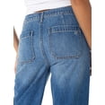 thumbnail image 2 of Celebrity Pink Women's and Women's Plus V-Waist Wide Leg Jeans, Available in 30", 32", and 34" inseams, Sizes 1-24W, 2 of 7