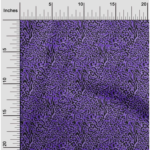 oneOone Viscose Chiffon Plum Fabric Animal Skin Sewing Fabric By The Yard Printed Diy Clothing Sewing Supplies 42 Inch Wide-IB4