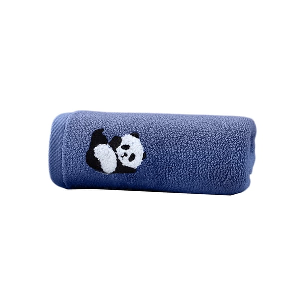 Toallas Limpias para la Cara Simulada Pandas Bordados 29.53x13.39 Pulgadas, Toallas de Cara de Algodón, Suave Absorbente Casa Baño Cocina Toalla de Mano