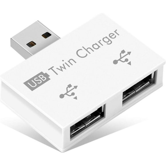 Mini 2.0 Usb Hub Adapter 2 Ports, Small Usb Splitter Male To 2 Female Adapter Portable Data Hub For Laptops Desktops Usb Flash Drives Sync Data Chargi