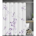thumbnail image 6 of Royal Purple Shower Curtain Modern Marble Fabric Shower Curtains for African American Woman Black Girl Bathroom Set with Hooks Bath Decor Gradient from White Lavender Dark Purple Plum Eggplant, 6 of 6