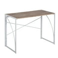 thumbnail image 6 of Homy Casa Folding Sewing & Utility Table, 39.4" Portable Work Desk with White Metal Frame, Rustic Brown, 6 of 8