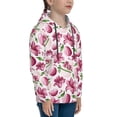 thumbnail image 3 of Picia Lilies Flowers Pattern Youth Hoodie - Warm Pullover Sweatshirt with Kangaroo Pocket, Ideal for Boys and Girls-X-Large, 3 of 6