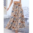 thumbnail image 3 of a.Jesdani Womens Skirts Casual High Waist Ruffle Swing Beach Maxi Skirt with Pockets Apricot XL, 3 of 7
