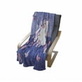 thumbnail image 3 of Flower Landscapes Soft Flannel Fleece Throw Blanket, Cherry Blossoms Birds and Mountains, Cozy Plush for Indoor and Outdoor Use, 50" x 60", Ceil Blue Baby Pink, by Ambesonne, 3 of 5