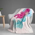 thumbnail image 4 of Cute Mermaid Girl Bed Blanket Ultra Soft Throw Blanket All Season Warm Light Weight Cozy Plush Blankets for Home Bedroom Sofa Chair Travel, 40"X30", 4 of 6