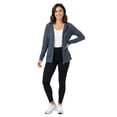 thumbnail image 2 of Women’s Lightweight Cotton Blend Zip Up Hoodie Jacket Denim Small, 2 of 8