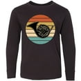 thumbnail image 3 of Inktastic French Horn Retro Music Sunset Long Sleeve Youth T-Shirt, 3 of 5