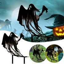Halloween Floating Ghost Yard Decoration Metal Ground Stake Outdoor Spooky Garden Decor 36 Inch