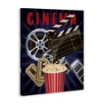 thumbnail image 2 of Stupell Industries Traditional Cinema Movie Reel Popcorn Entertainment Sign Canvas Art, 16 x 20, by Yvonne Coleman Burney, 2 of 6