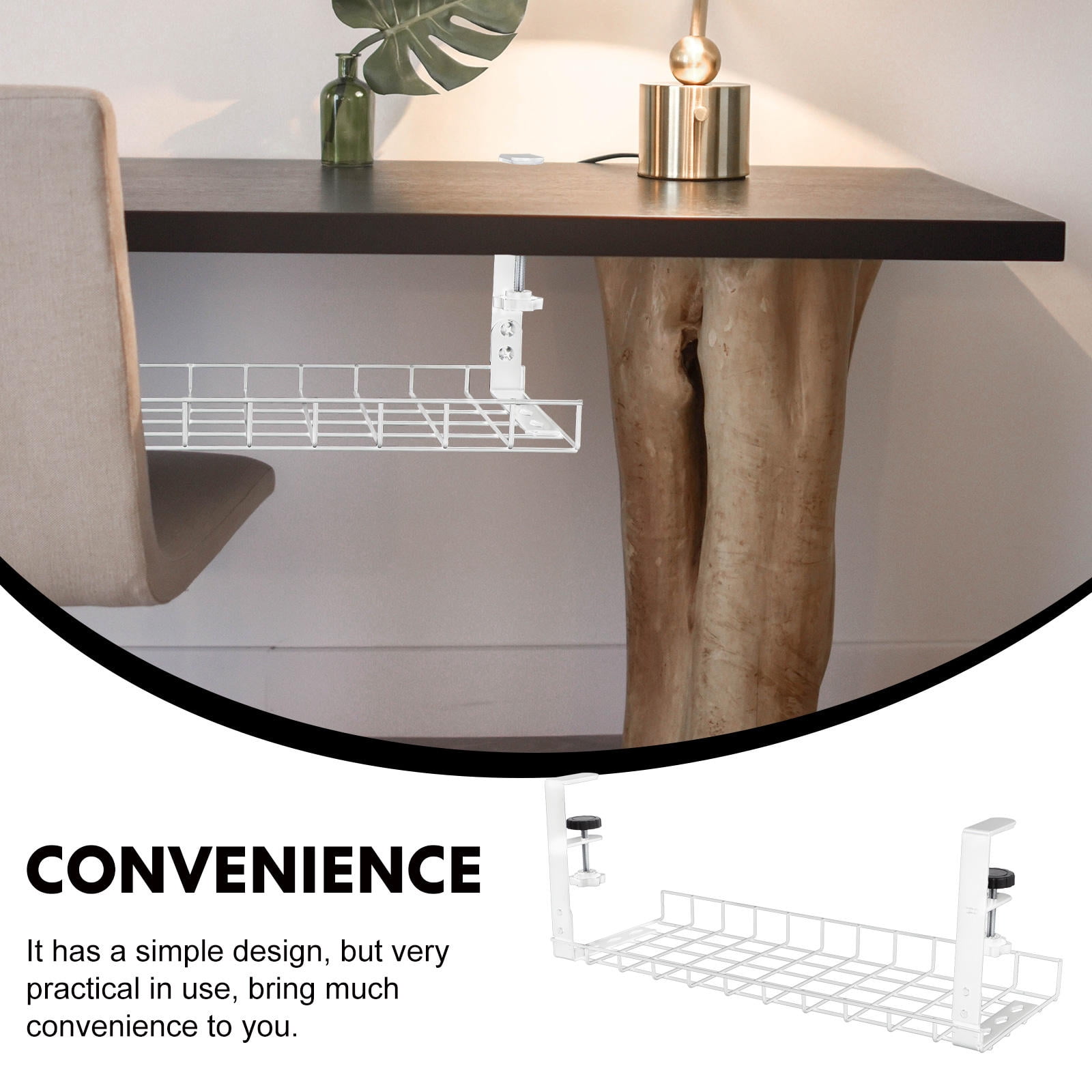 Raindrops Cable and Wire Organizer Rack with Protective Holder for Office and Home, Efficient Cord Management Storage Solution