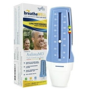 breathewell® Lung Performance Peak Flow Meter Handheld Medical Device, Measures Peak Expiratory Flow (PEF) Rate, Measure Lung Performance, Record Readings Using Included Paper Log, Three Zone markers
