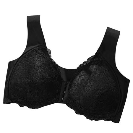 Clearance Staron 2PC Womens Bras Front Closure No Underwire Bras Wireless Stretch Bras Comfortable Comfy Bra Daily Underwear Bras