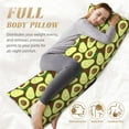 thumbnail image 5 of Lsque Avocado Body Pillow Case Cover,Ultra-Soft Microfiber Bed Pillow Cases 20x54 inches,Elegant Bedding,Breathable Durable Pillow Cover with Envelope Closure, 5 of 8
