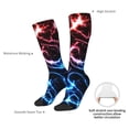thumbnail image 4 of Gaeub Chaussettes Design Imprimé Éclair Rouge et Bleu Chaussettes Hautes Extensibles pour Hommes Femmes Adolescents, Chaussettes de Softball Soccer pour Randonnée, Sport, 4 of 6