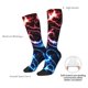 thumbnail image 4 of Fotbe Red And Blue Lightning Calcetas Divertidas Estampadas para Hombre y Mujer, Calcetas de Algodón hasta la Rodilla para Caminar, Correr, Enfermería y Embarazo, 4 of 6