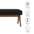thumbnail image 2 of Modway Lyra 63" Boucle Upholstered Bench in Black, 2 of 9