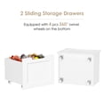 thumbnail image 4 of Homfa 4 Doors Kids Bookcase with 3 Tier Book Racks & 2 Mobile Drawers, 4 Cube Bookshelves Toy Storage Organizer for Playroom Kids Room, White, 4 of 10