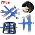 thumbnail image 3 of Car Repair Pry Plate Tools, 7Pcs Auto Trim Removal Tool Kit, Sturdy Pry Set for Dashboard, Door, Upholstery, Audio, Stainless Steel Fastener Removal, No-Scratch Pry Tools Kit -Blue, 3 of 7