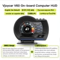 thumbnail image 3 of GPS HUD Gauge Head Up Car Digital Display Speedometer Turbo Alarm RPM Temp I8E2, 3 of 6