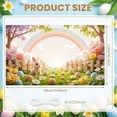 thumbnail image 2 of Colorful Eggs Easter Banner Cherry Blossom Spring Backdrop Rainbow Cute Bunny Egg Hunt Background for Easter Party Spring Celebration Kids Activity, 2 of 9