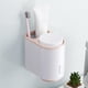 thumbnail image 4 of Accesorios de baño con 2 vasos magnéticos y portacepillos de dientes para pareja de adultos Rosa, 4 of 7