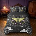 thumbnail image 3 of Homewish Hippie Moth Full Size Bedding Sets, Universe Sun and Moon Full Size Bed in a Bag, Black Reversible 7-Piece, 3 of 7