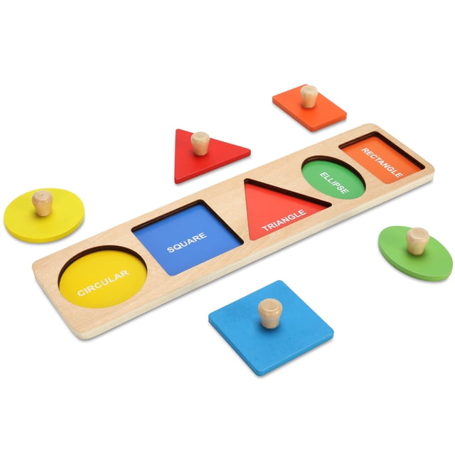 Puzzle Juguet NIUEVLRS Montessori First Jumbo Pomo con forma de madera