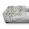 thumbnail image 3 of Dream Soft Flannel Fleece Throw Blanket, Swirls with Arrows and Dots Inspirational Dream Big Calligraphy Illustration, Cozy Plush for Indoor and Outdoor Use, 60" x 80", Pale Brown Black, by Ambesonne, 3 of 6