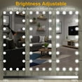 thumbnail image 5 of Full Body Mirror, Aluminum Alloy Floor Mirror, with LED Adjustable Light, Arched Floor Mirror, for Home, Office, Clothing Store, 63"X 16", Bulb White, 5 of 7