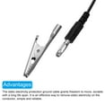 thumbnail image 3 of Uxcell ESD Grounding Cable Cord with Alligator Clip 70.87" for Eliminate Conductor Electrostatic 5 Pcs Black, 3 of 6