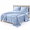 Baby Blue-Standard Queen, variant on Champagne Standard Queen Satin Sheet Set with 15-inch Deep Pockets