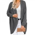 thumbnail image 1 of Women‘s Bat Sleeve Cardigan Sweater Solid Color Long-sleeve Sweater Jacket, 1 of 6
