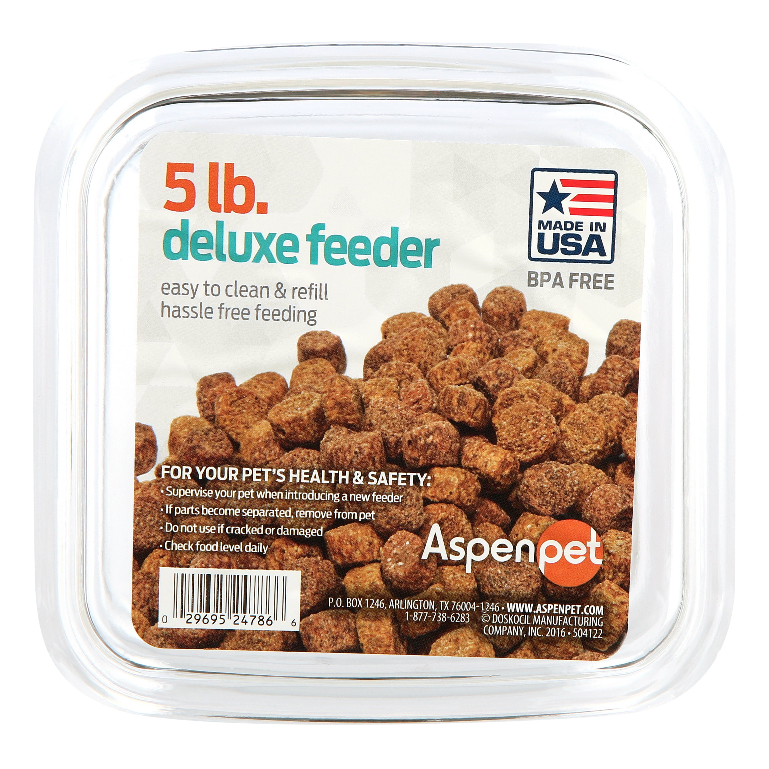 Aspen Pet Deluxe Dog and Cat Feeder, 5 lbs, 2 Count