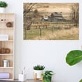 thumbnail image 5 of AIOE Rustic Farmhouse Wall Art Vintage Barn Wall Art Country Field Landscape Wall Decor For Bathroom Bedroom Living Room Wall Canvas Prints Home Decor Unframe: 24x16in, 5 of 7