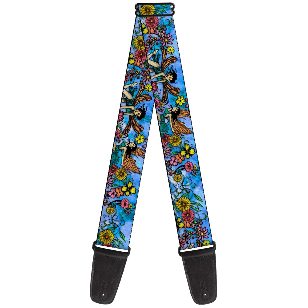 Buckle-Down Guitar Strap, Tattoo Johnny Flower Fairy, 2 Inches Wide