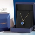 thumbnail image 5 of Gem Stone King 14K Yellow Gold Fancy Blue Zirconia Pendant Necklace for Women | 1.71 Cttw | Gemstone Birthstone | Heart Shape 8MM | With 18 inch Chain, 5 of 6