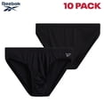 thumbnail image 3 of Calzoncillos Reebok para hombre, tiro bajo, paquete de 10, negros, talla grande, 3 of 6