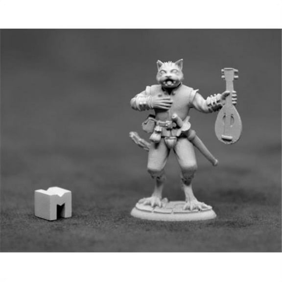 Reaper Miniatures REM03924 Dark Havens Trilladour, Catfolk Bard Miniatures