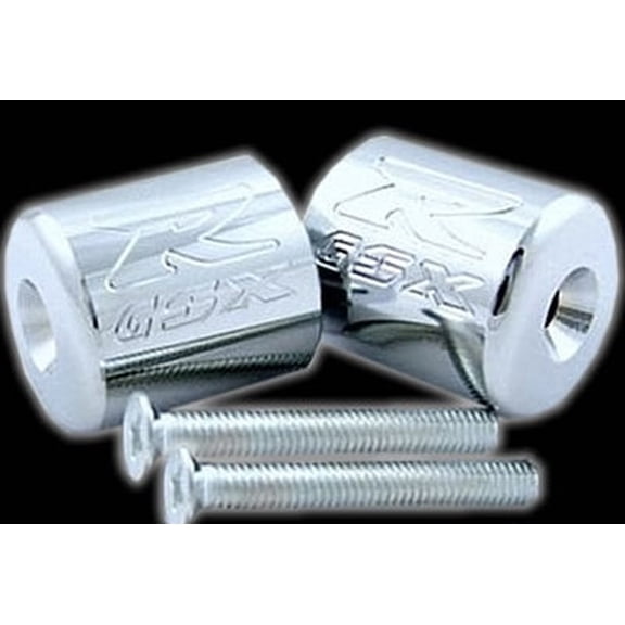Engraved "GSXR" Bar Ends for Most Suzuki Motorcycles in Chrome