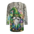 thumbnail image 5 of HaoXianJian Patricks Day Shirts for Women Crew-Neck 2025 sual 3/4 Sleeve Irish Shamrock Graphic T-shirt Green Saint Patty's Tunic Tops Plus Size 4X 5X, 5 of 5