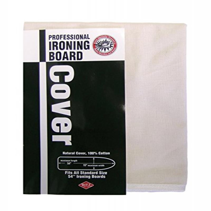 Ritz Professional Treated Natural Cotton Ironing Board Cover with Drawstring Closure