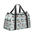 thumbnail image 2 of Disketp Cute Pug Dogs Bolsa de Viaje Tipo Duffle, Bolso de Mano para Fin de Semana para Mujer, Bolsa de Gimnasio Ligera para Hombre, Esencial para Viajes, 2 of 7