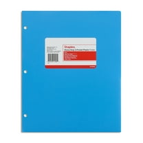 Staples 3-Hole Punched 2-Pocket Portfolios Blue 52808