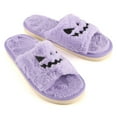 thumbnail image 2 of Feltree Halloween Lantern Pumpkin Slippers Soft Plush Cozy Open Toe Women Indoor or Outdoor Fuzzy Slippers Gifts For Girls Ladies Women Girlfriend, 2 of 5