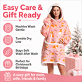 thumbnail image 6 of Luckyapr Oversized Wearable Blanket Hoodie for Adult,Fleece Sweatshirt Blanket Hoodie with Pocket & Hood,Gift for Women, Men, Mom, Dad, 6 of 9