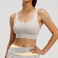 thumbnail image 6 of vdgthytj Sports Bras for Women Breathable Wireless Padded Underwear Supportive Crisscross Back Full Coverage Workout Bras(XX-Large,Gray), 6 of 7