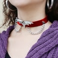 thumbnail image 4 of Collier Ras-du-Cou Ajustable Collier Clavicule Chauve-Souris Collier Breloque pour l'Halloween, 4 of 8
